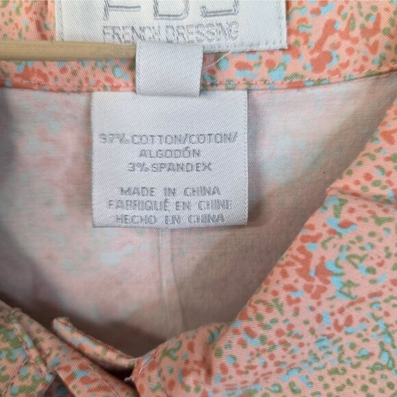 FDJ French Dressing Petite Jacket S Button Front Multicolor Stretch Lightweight - Picture 6 of 11